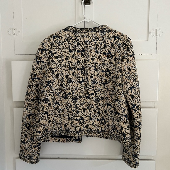 Isabel Marant Etoile Hustin Printed Quilt Jacket with Stud Trim - Picture 2 of 9